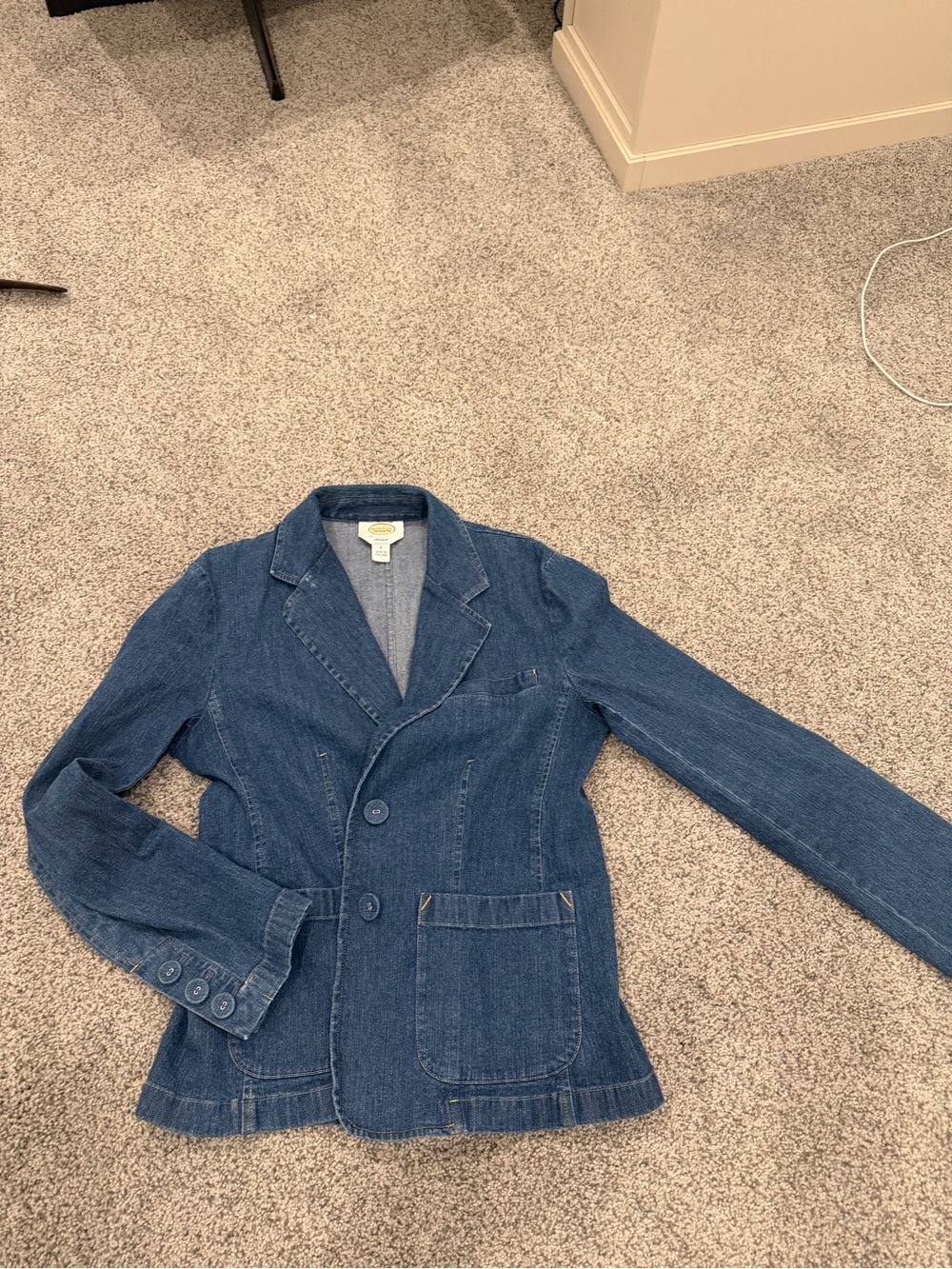 Talbots Dark Blue Denim Blazer